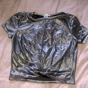 Metallic crop top